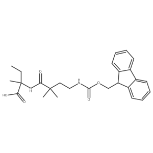 2-[4-({[(9H-fluoren-9-yl)methoxy]carbonyl}amino)-2,2-dimethylbutanamido]-2-methylbutanoic acid结构式