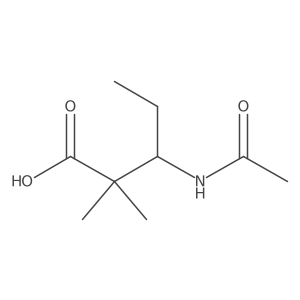 (3S)-3-acetamido-2,2-dimethylpentanoic acid结构式
