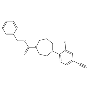 Benzyl 4-(4-cyano-2-fluorophenyl)-1,4-diazepane-1-carboxylate结构式