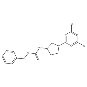 benzyl N-[1-(2,6-dichloropyrimidin-4-yl)pyrrolidin-3-yl]carbamate Structure