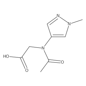 2-[N-(1-methyl-1H-pyrazol-4-yl)acetamido]acetic acid Structure