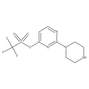 2-(Piperazin-1-yl)pyrimidin-4-yl trifluoromethanesulfonate结构式
