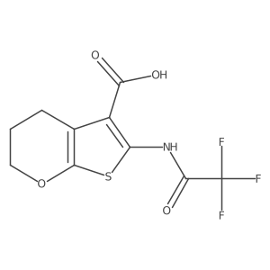 6-(2,2,2-trifluoroacetamido)-2H,3H,4H-thieno[2,3-b]pyran-5-carboxylic acid Structure