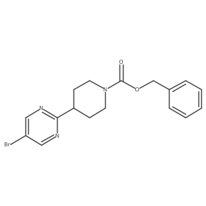 Benzyl 4-(5-bromopyrimidin-2-yl)piperidine-1-carboxylate结构式