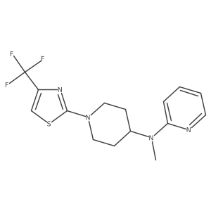 N-methyl-N-{1-[4-(trifluoromethyl)-1,3-thiazol-2-yl]piperidin-4-yl}pyridin-2-amine结构式