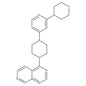 4-[4-(4-{Pyrido[3,4-d]pyrimidin-4-yl}piperazin-1-yl)pyrimidin-2-yl]morpholine结构式