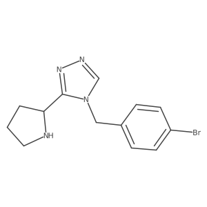 4-[(4-bromophenyl)methyl]-3-(pyrrolidin-2-yl)-4H-1,2,4-triazole结构式