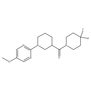 2-[3-(4,4-Difluoropiperidine-1-carbonyl)piperidin-1-yl]-5-methoxypyrimidine Structure