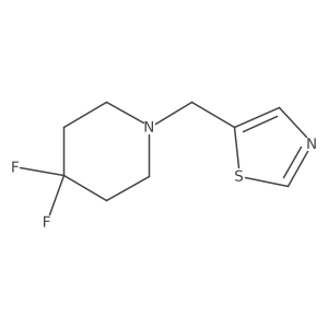 4,4-Difluoro-1-[(1,3-thiazol-5-yl)methyl]piperidine结构式