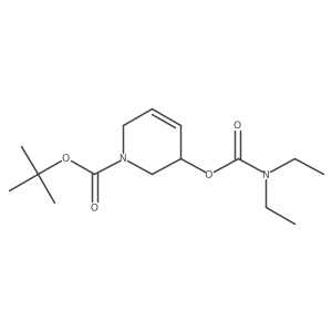 tert-butyl 3-(diethylcarbamoyloxy)-3,6-dihydro-2H-pyridine-1-carboxylate结构式