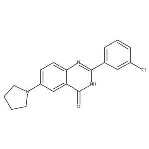 2-(3-chlorophenyl)-6-(1-pyrrolidinyl)-4(3H)-quinazolinone结构式