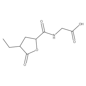 2-(4-Ethyl-5-oxotetrahydrofuran-2-carboxamido)acetic acid Structure