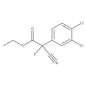 Ethyl 3,4-dichloro-I+/--cyano-I+/--fluorobenzeneacetate结构式