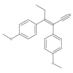 2,3-Bis(4-methoxyphenyl)-2-pentenenitrile, (Z)- Structure