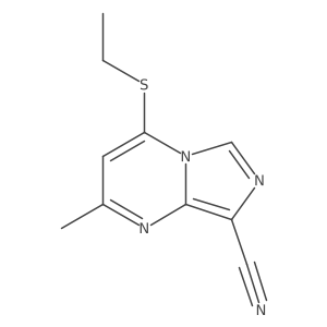 4-Ethylsulfanyl-2-methylimidazo[1,5-a]pyrimidine-8-carbonitrile Structure