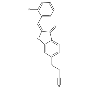 (Z)-2-((2-(2-fluorobenzylidene)-3-oxo-2,3-dihydrobenzofuran-6-yl)oxy)acetonitrile Structure