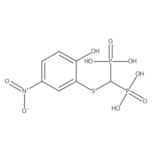 Phosphonic acid, [[(2-hydroxy-5-nitrophenyl)thio]methylene]bis- Structure
