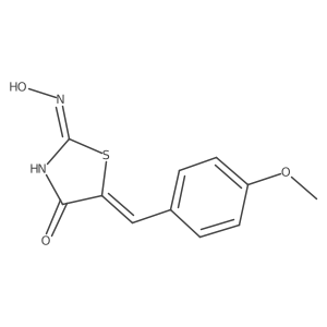 (5E)-2-(hydroxyamino)-5-[(4-methoxyphenyl)methylidene]-1,3-thiazol-4-one Structure