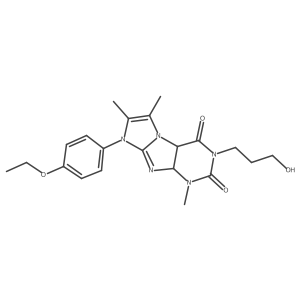 6-(4-Ethoxyphenyl)-2-(3-hydroxypropyl)-4,7,8-trimethyl-4a,9a-dihydropurino[7,8-a]imidazole-1,3-dione结构式
