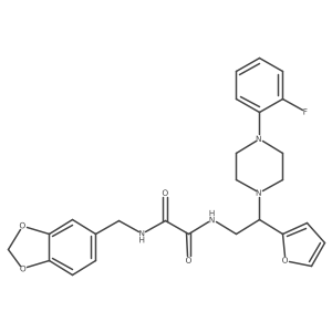 N1-(benzo[d][1,3]dioxol-5-ylmethyl)-N2-(2-(4-(2-fluorophenyl)piperazin-1-yl)-2-(furan-2-yl)ethyl)oxalamide Structure