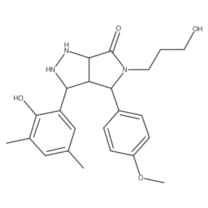 3-(2-Hydroxy-3,5-dimethylphenyl)-5-(3-hydroxypropyl)-4-(4-methoxyphenyl)-1,2,3,3a,4,6a-hexahydropyrrolo[3,4-c]pyrazol-6-one Structure
