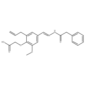 Benzeneacetic acid, 2-[[4-(carboxymethoxy)-3-methoxy-5-(2-propen-1-yl)phenyl]methylene]hydrazide结构式