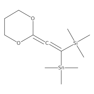 [2-(1,3-Dioxan-2-ylidene)-1-(trimethylsilyl)ethenyl]trimethylstannane Structure