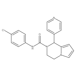 N-(4-chlorophenyl)-1-(pyridin-4-yl)-3,4-dihydropyrrolo[1,2-a]pyrazine-2(1H)-carboxamide结构式