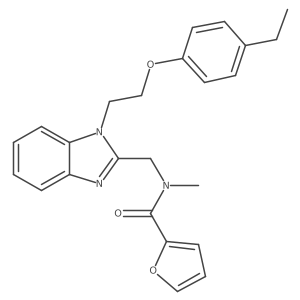 N-({1-[2-(4-ethylphenoxy)ethyl]benzimidazol-2-yl}methyl)-2-furyl-N-methylcarbo xamide Structure