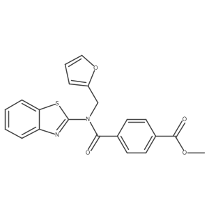 Methyl 4-(benzo[d]thiazol-2-yl(furan-2-ylmethyl)carbamoyl)benzoate Structure