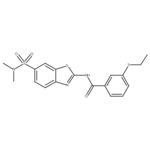 N-(6-(N,N-dimethylsulfamoyl)benzo[d]thiazol-2-yl)-3-(ethylthio)benzamide结构式