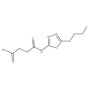 4-Oxo-4-((5-(propylthio)-1,3,4-thiadiazol-2-yl)amino)butanoic acid Structure