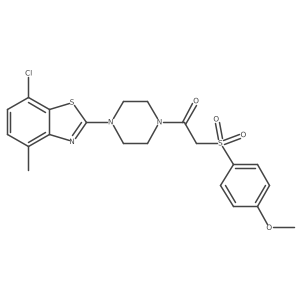 1-(4-(7-Chloro-4-methylbenzo[d]thiazol-2-yl)piperazin-1-yl)-2-((4-methoxyphenyl)sulfonyl)ethanone Structure