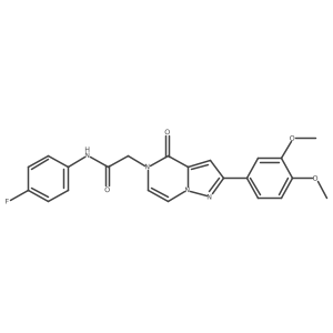2-(2-(3,4-dimethoxyphenyl)-4-oxopyrazolo[1,5-a]pyrazin-5(4H)-yl)-N-(4-fluorophenyl)acetamide结构式