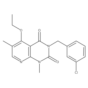 3-[(3-Chlorophenyl)methyl]-5-ethoxy-1,6-dimethylpyrido[2,3-d]pyrimidine-2,4-dione Structure