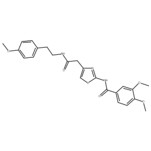 3,4-dimethoxy-N-(4-(2-((4-methoxyphenethyl)amino)-2-oxoethyl)thiazol-2-yl)benzamide Structure