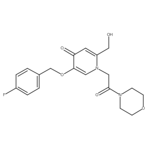 5-((4-fluorobenzyl)oxy)-2-(hydroxymethyl)-1-(2-morpholino-2-oxoethyl)pyridin-4(1H)-one结构式