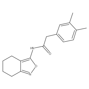 2-(3,4-dimethylphenyl)-N-(4,5,6,7-tetrahydrobenzo[c]isoxazol-3-yl)acetamide结构式