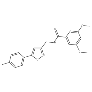 3,5-dimethoxy-N-{[5-(4-methylphenyl)-1,2-oxazol-3-yl]methyl}benzamide Structure