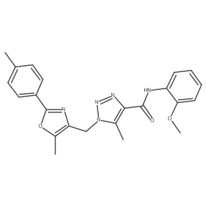 N-(2-methoxyphenyl)-5-methyl-1-{[5-methyl-2-(4-methylphenyl)-1,3-oxazol-4-yl]methyl}-1H-1,2,3-triazole-4-carboxamide Structure