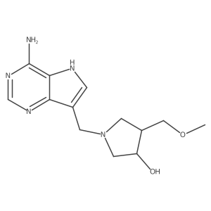 (3R,4S)-1-[(4-Amino-5H-pyrrolo[3,2-d]pyrimidin-7-yl)methyl]-4-(methoxymethyl)-3-pyrrolidinol Structure