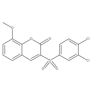 3-((3,4-dichlorophenyl)sulfonyl)-8-methoxy-2H-chromen-2-one结构式