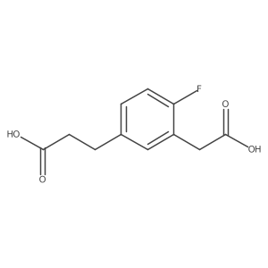 5-(2-Carboxyethyl)-2-fluorophenylacetic acid Structure
