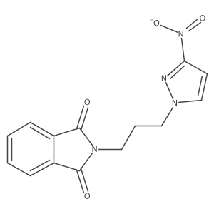 2-[3-(3-Nitro-1H-pyrazol-1-yl)propyl]-2,3-dihydro-1H-isoindole-1,3-dione结构式