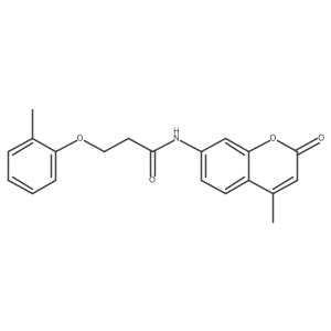 N-(4-methyl-2-oxochromen-7-yl)-3-(2-methylphenoxy)propanamide结构式