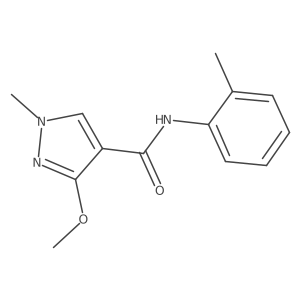 3-methoxy-1-methyl-N-(o-tolyl)-1H-pyrazole-4-carboxamide结构式