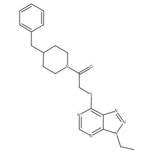 1-(4-benzylpiperidin-1-yl)-2-((3-ethyl-3H-[1,2,3]triazolo[4,5-d]pyrimidin-7-yl)thio)ethanone Structure