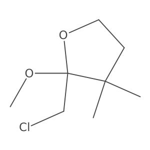 2-(Chloromethyl)tetrahydro-2-methoxy-3,3-dimethylfuran结构式