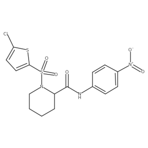1-((5-chlorothiophen-2-yl)sulfonyl)-N-(4-nitrophenyl)piperidine-2-carboxamide Structure