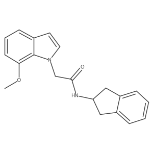 N-(2,3-dihydro-1H-inden-2-yl)-2-(7-methoxy-1H-indol-1-yl)acetamide Structure